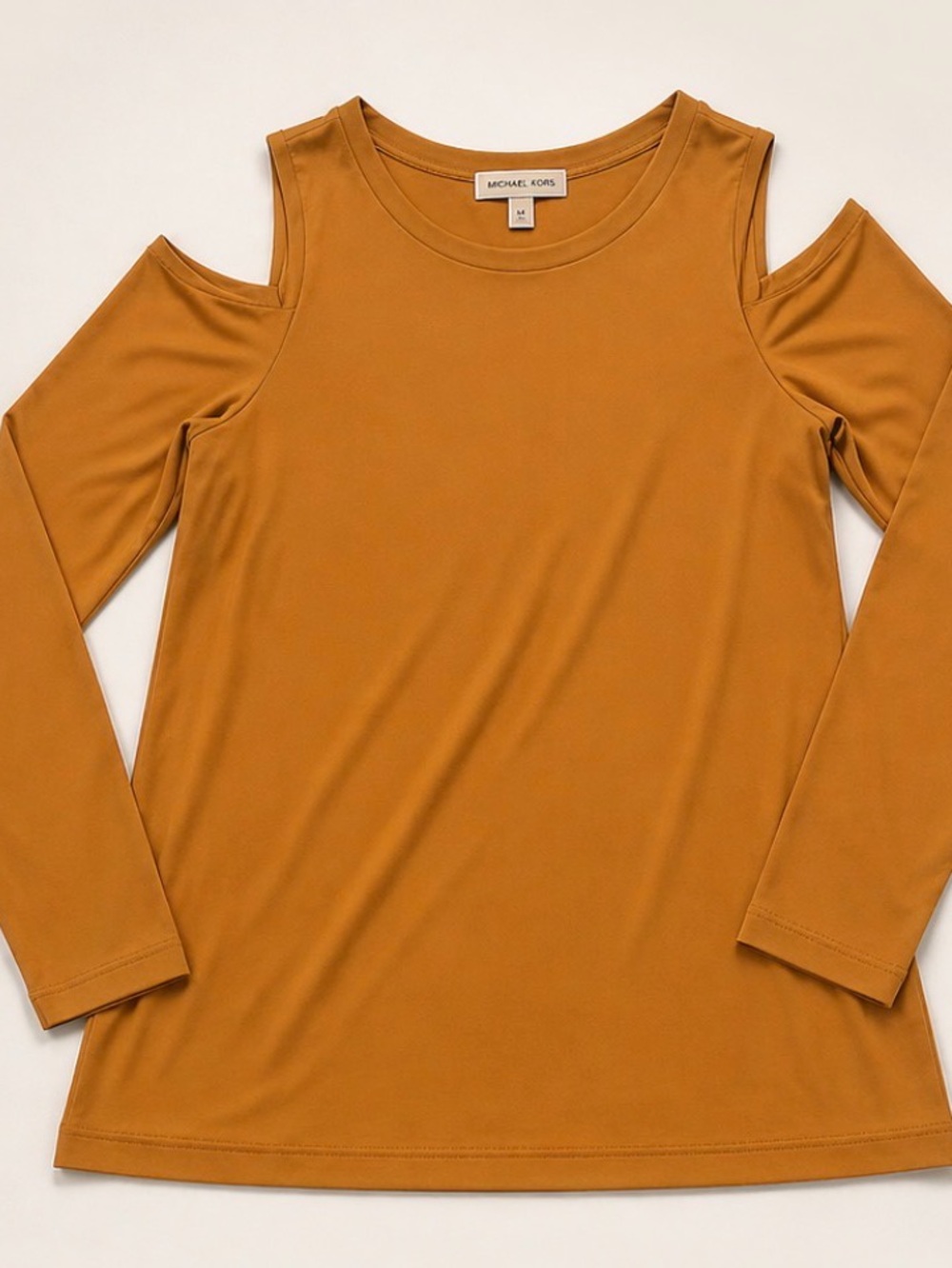 Michael Kors Cold Shoulder Long Sleeve Top - New